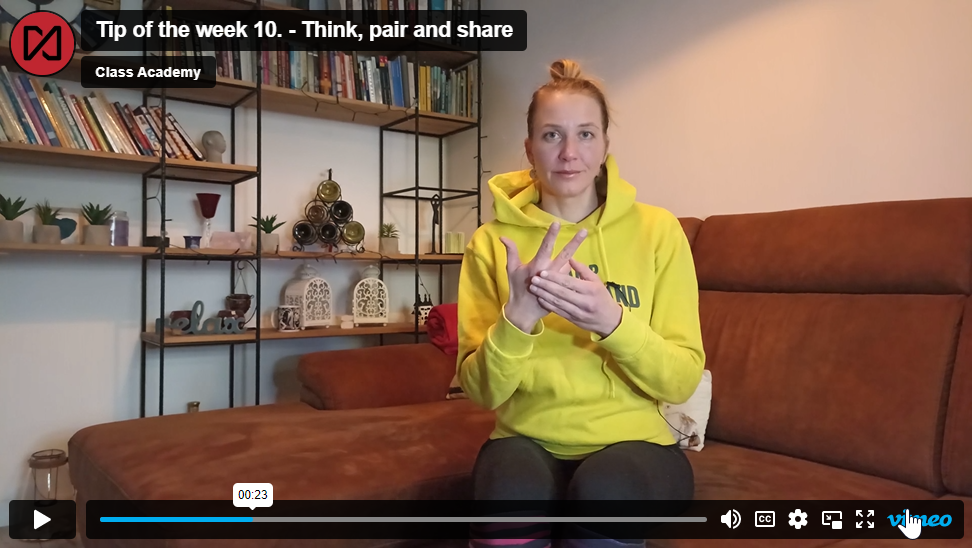 Tip of the week 10 – Think, pair, share