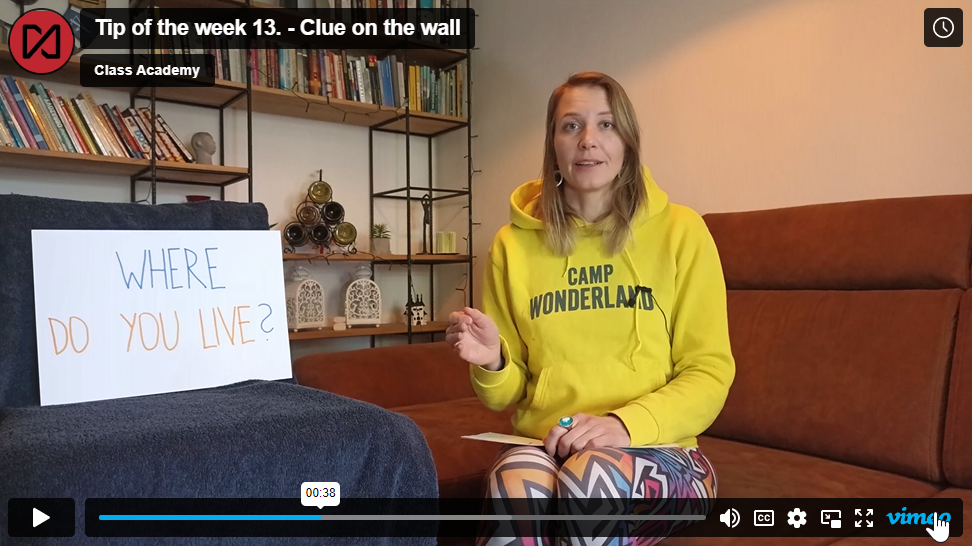 Tip of the week 13 – Clue on the wall