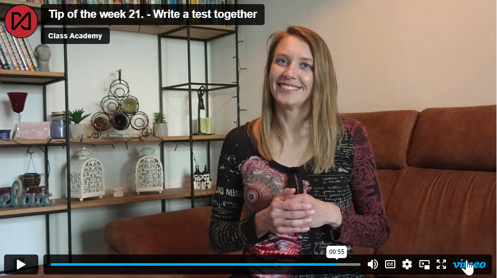 Tip of the week 21 – Write a ‘test’ together