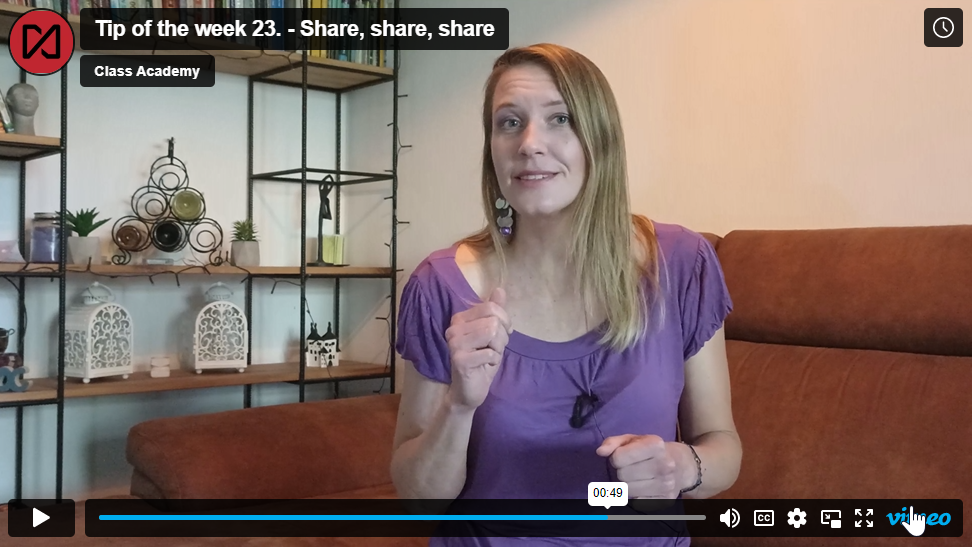 Tip of the week 23 – Share, share, share