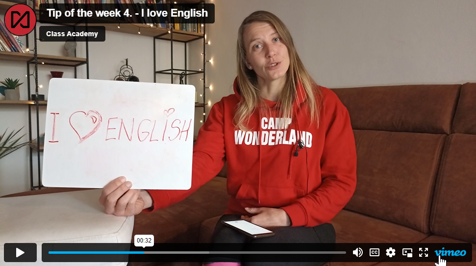 Tip of the week 4 – I love English