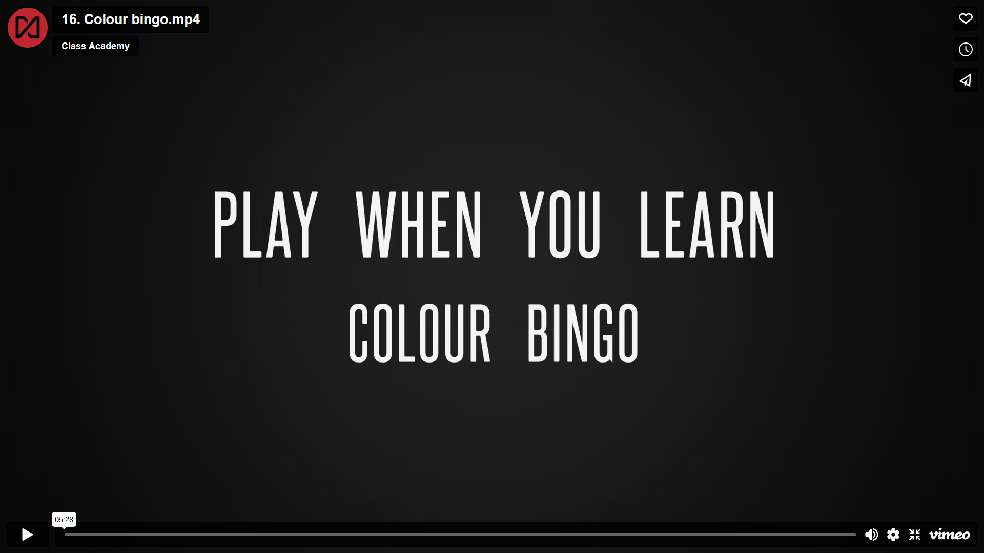Colour Bingo