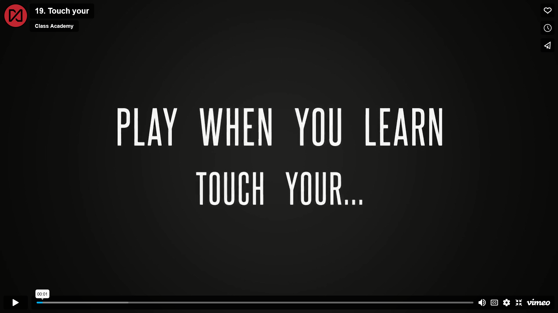 Touch your