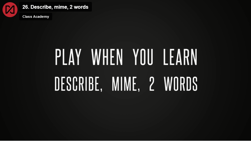 Describe, mime, 2 words