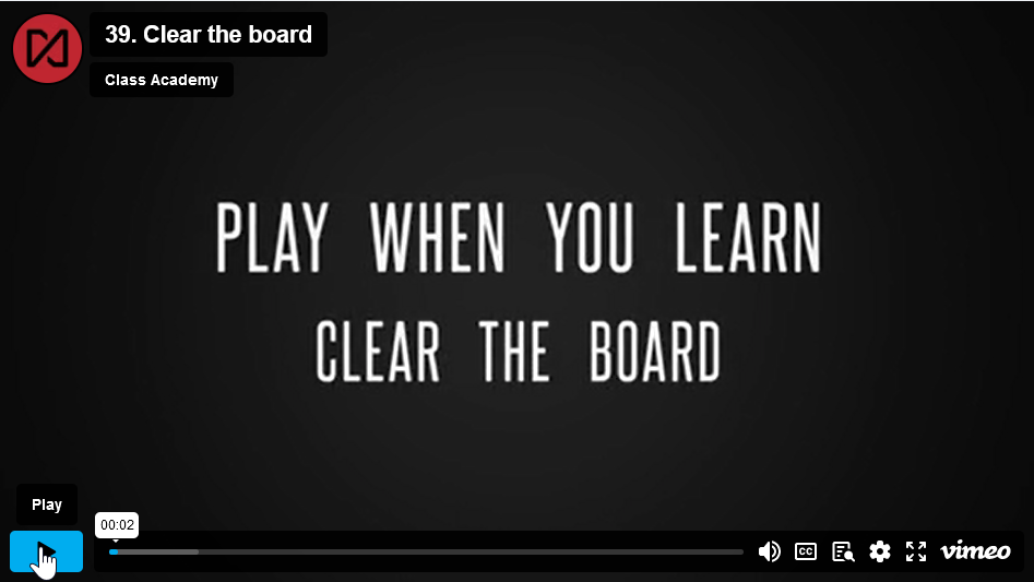 Clear the board
